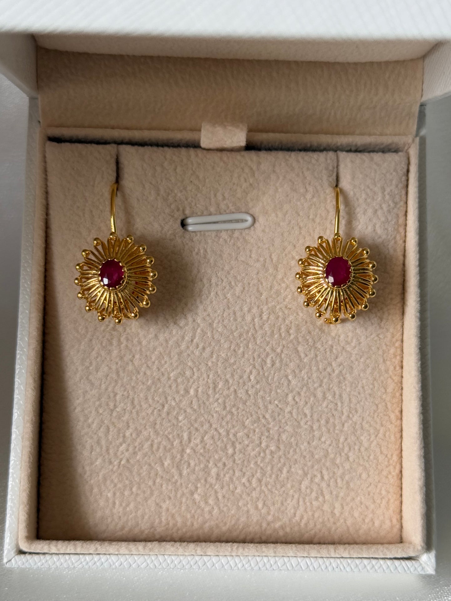 AFGHAN DESIGN RUBY EARRINGS