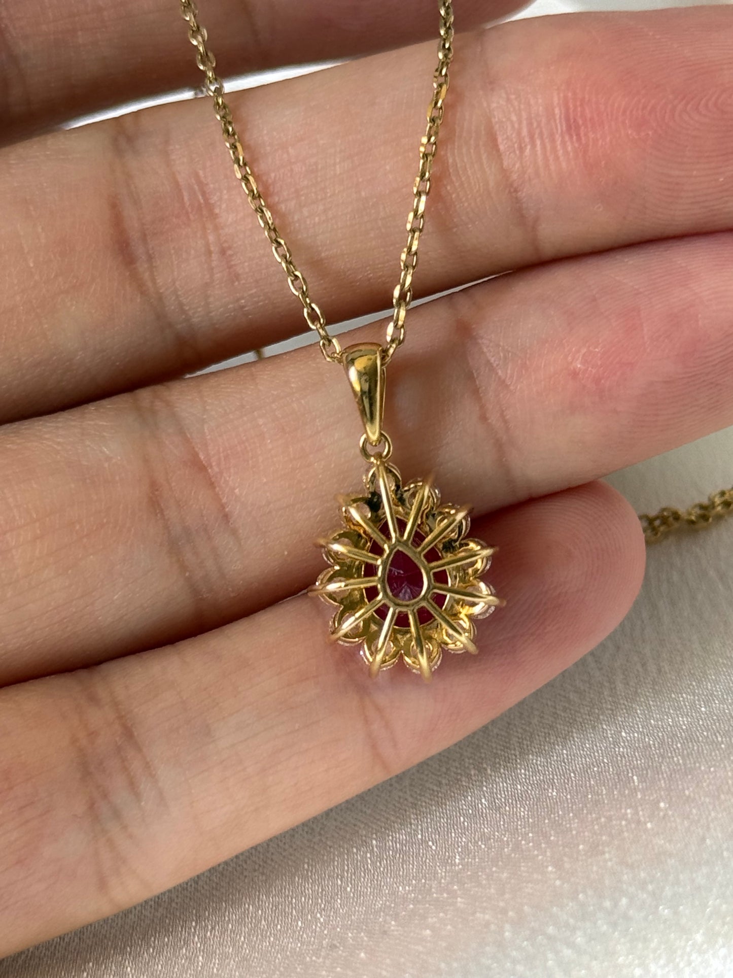 PEAR SHAPE RUBY PENDANT