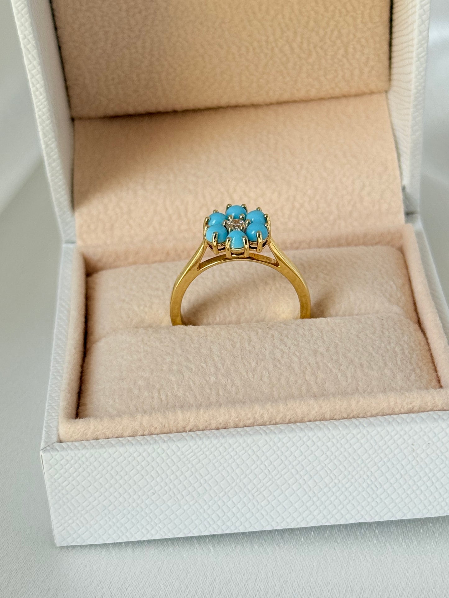 TURQUOISE FLOWER RING