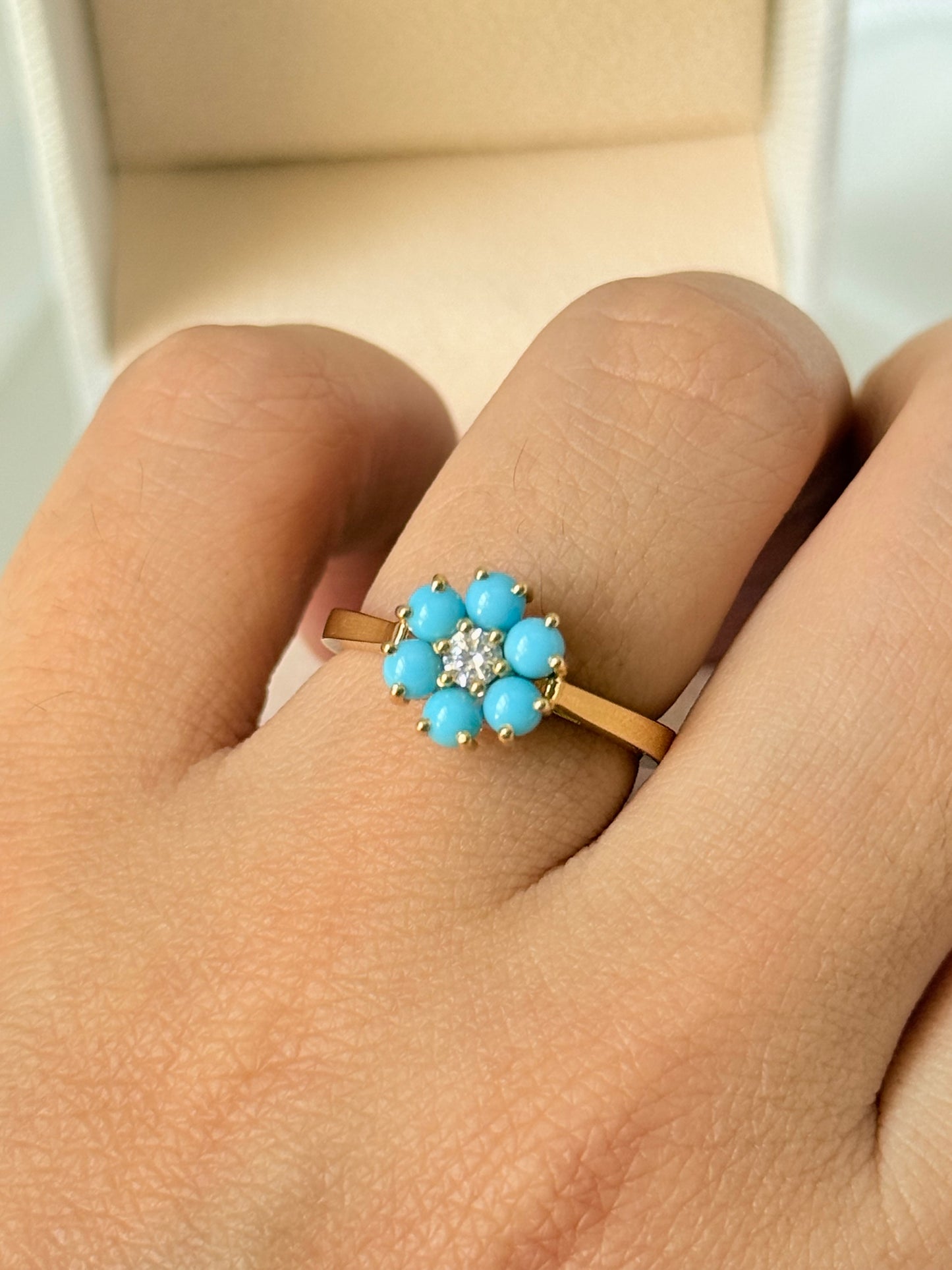 TURQUOISE FLOWER RING