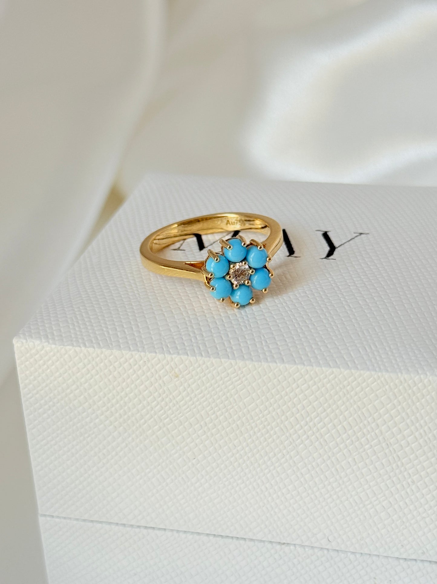 TURQUOISE FLOWER RING