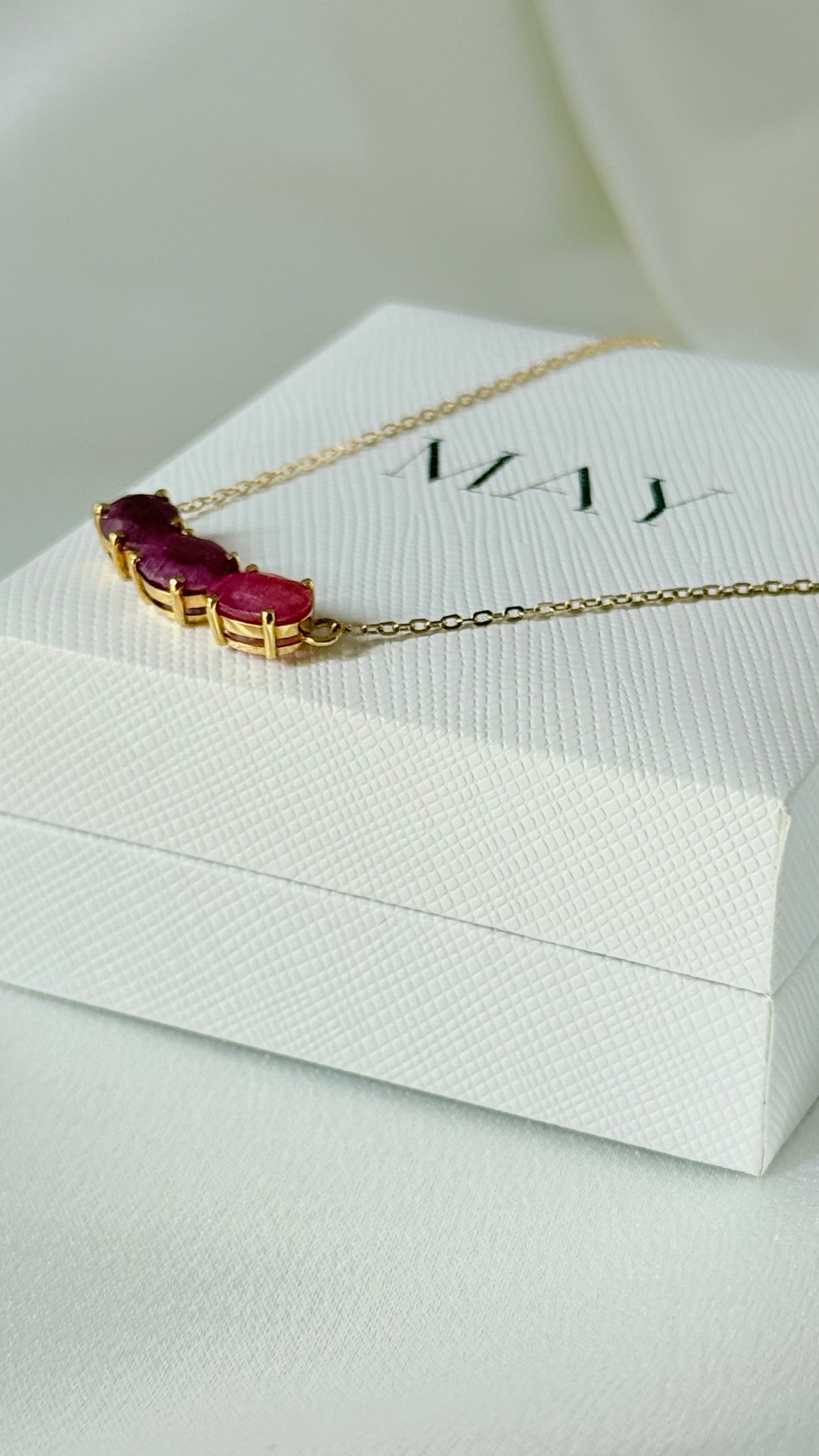 3 STONE RUBY SET