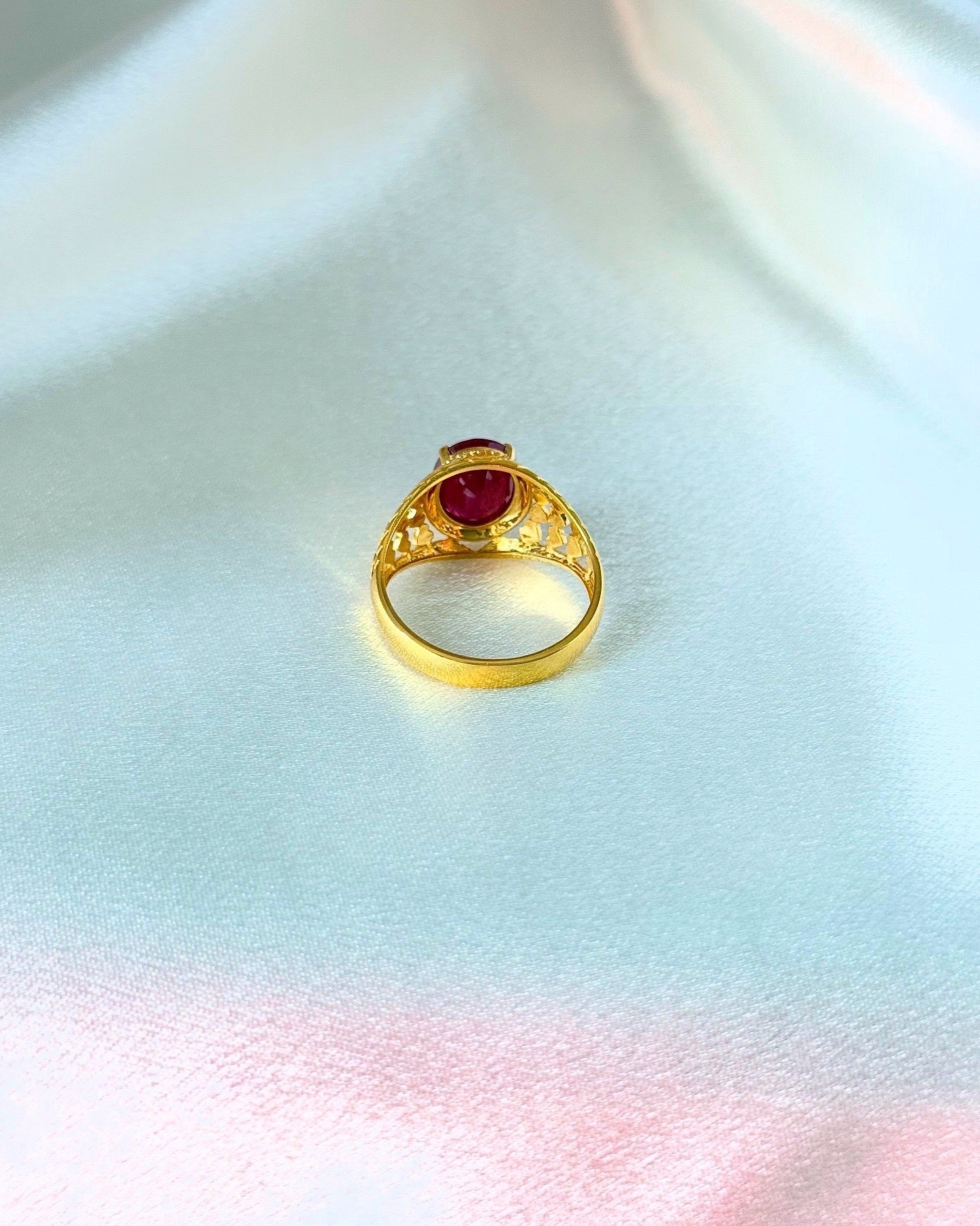 RUBY HEART RING