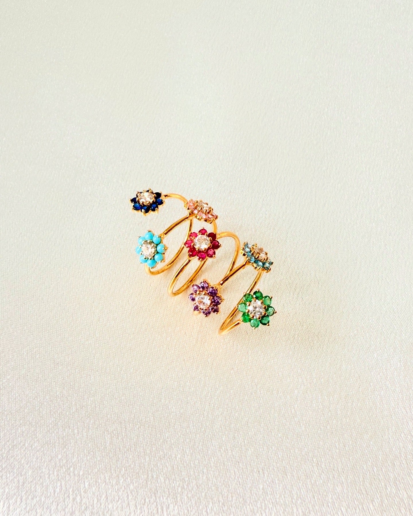 BLOOM GOLD FLORAL RING