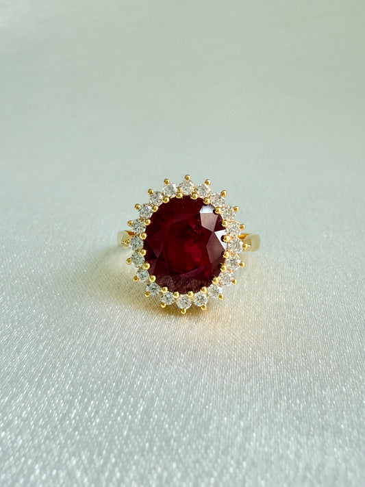 PRINCESS DIANA RING WITH RUBY