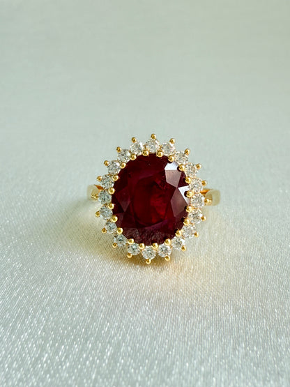 PRINCESS DIANA RING WITH RUBY