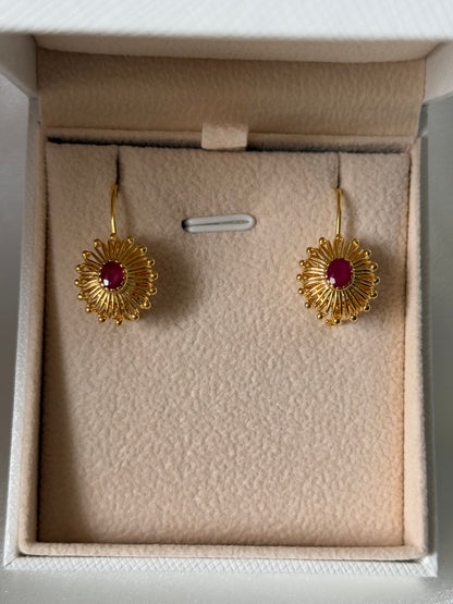 AFGHAN DESIGN RUBY EARRINGS