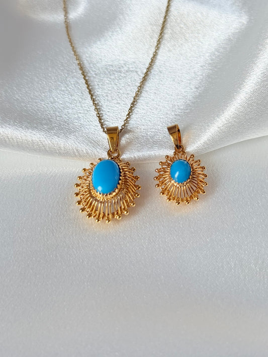 AFGHANI DESIGN TURQUOISE PENDANT IN LARGE SIZE