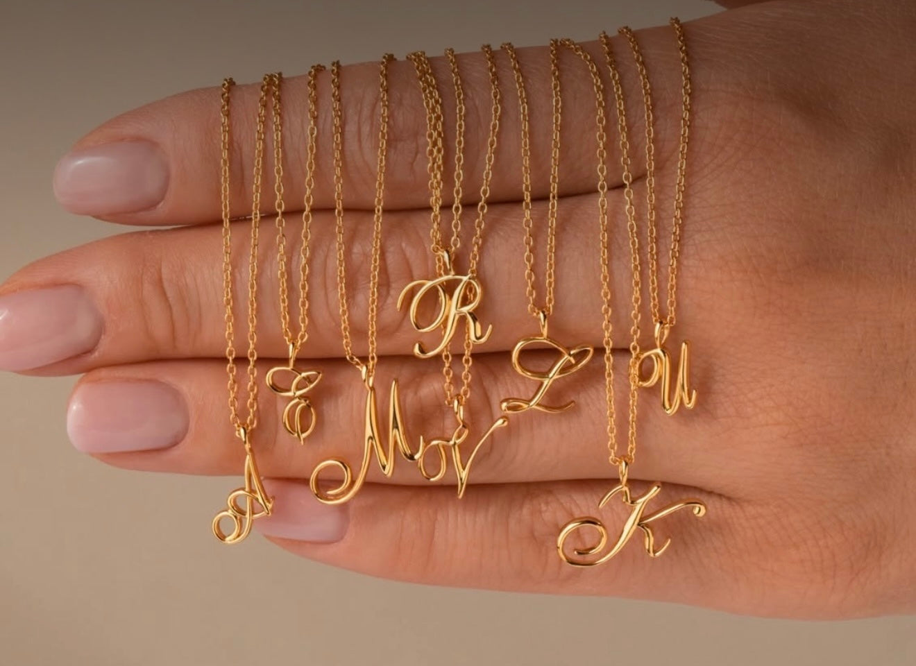 ALPHABET PENDANT WITH CHAIN
