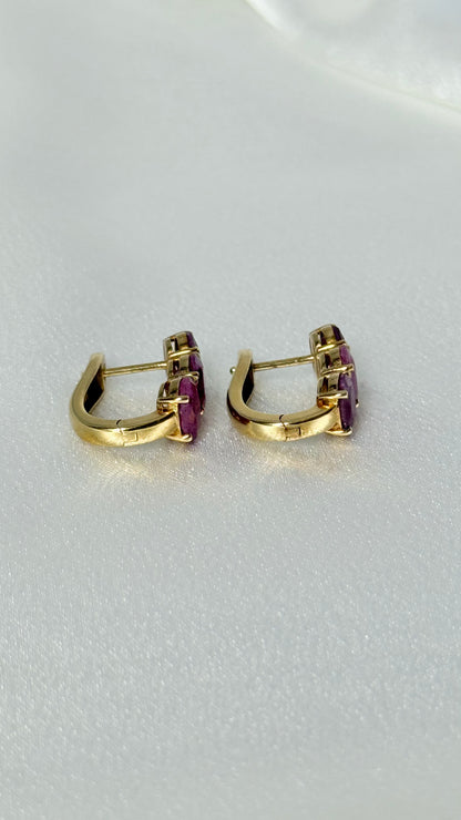 3 STONE RUBY SET