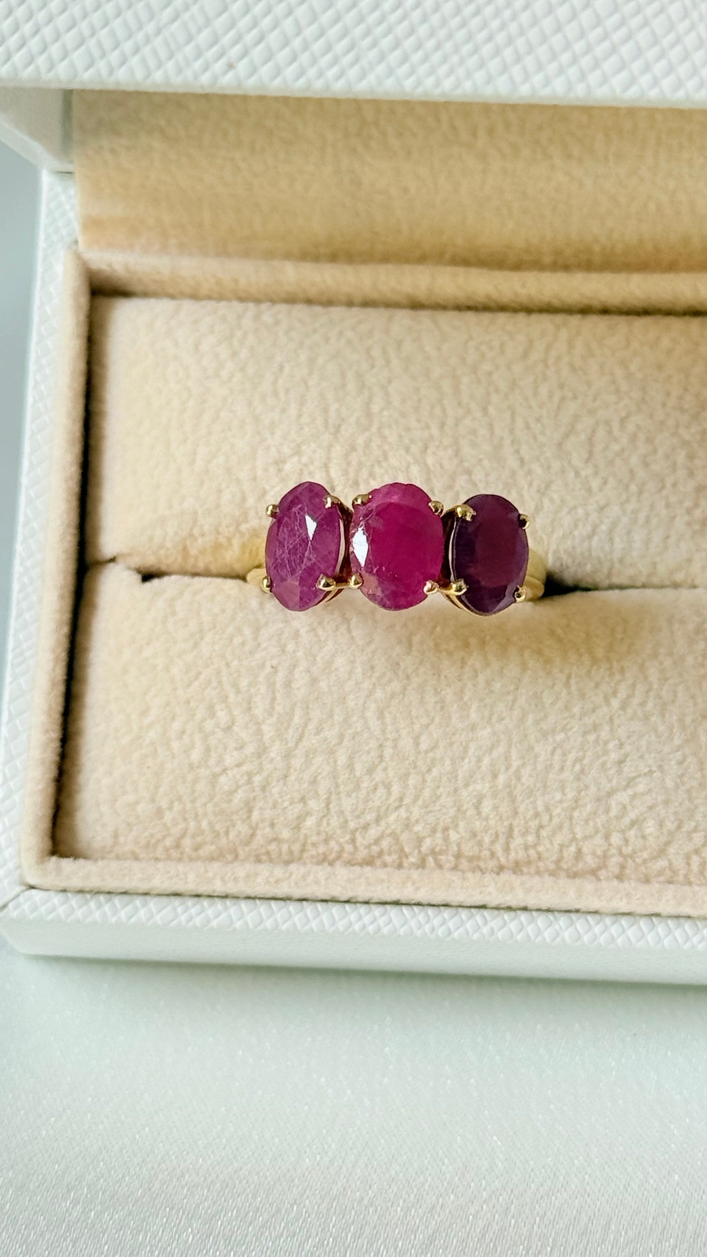 3 STONE RUBY SET