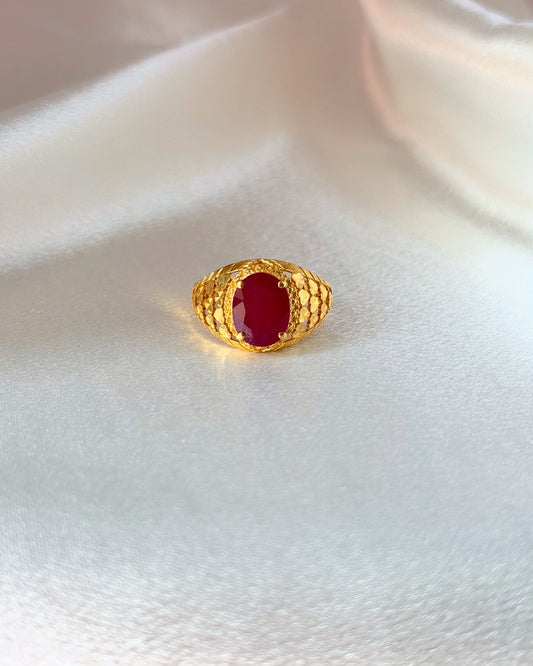 RUBY HEART RING