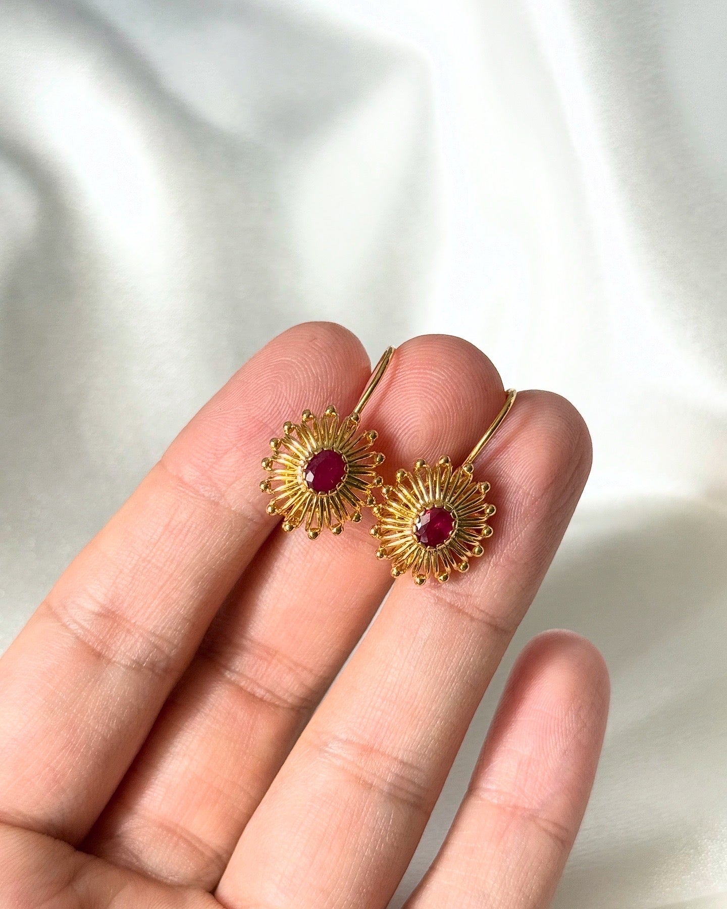 AFGHAN DESIGN RUBY EARRINGS