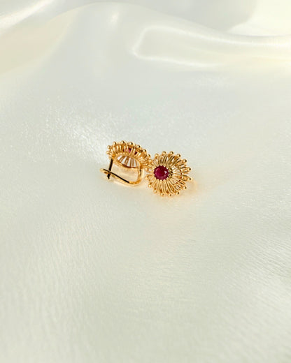 AFGHAN DESIGN RUBY EARINGS