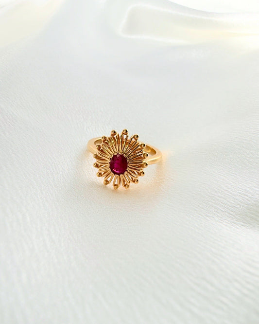 AFGHAN DESIGN RUBY RING