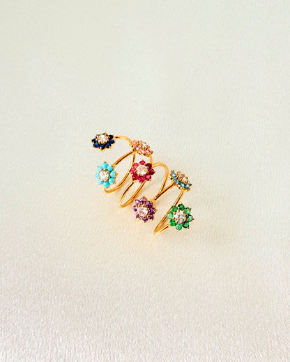 BLOOM GOLD FLORAL RING